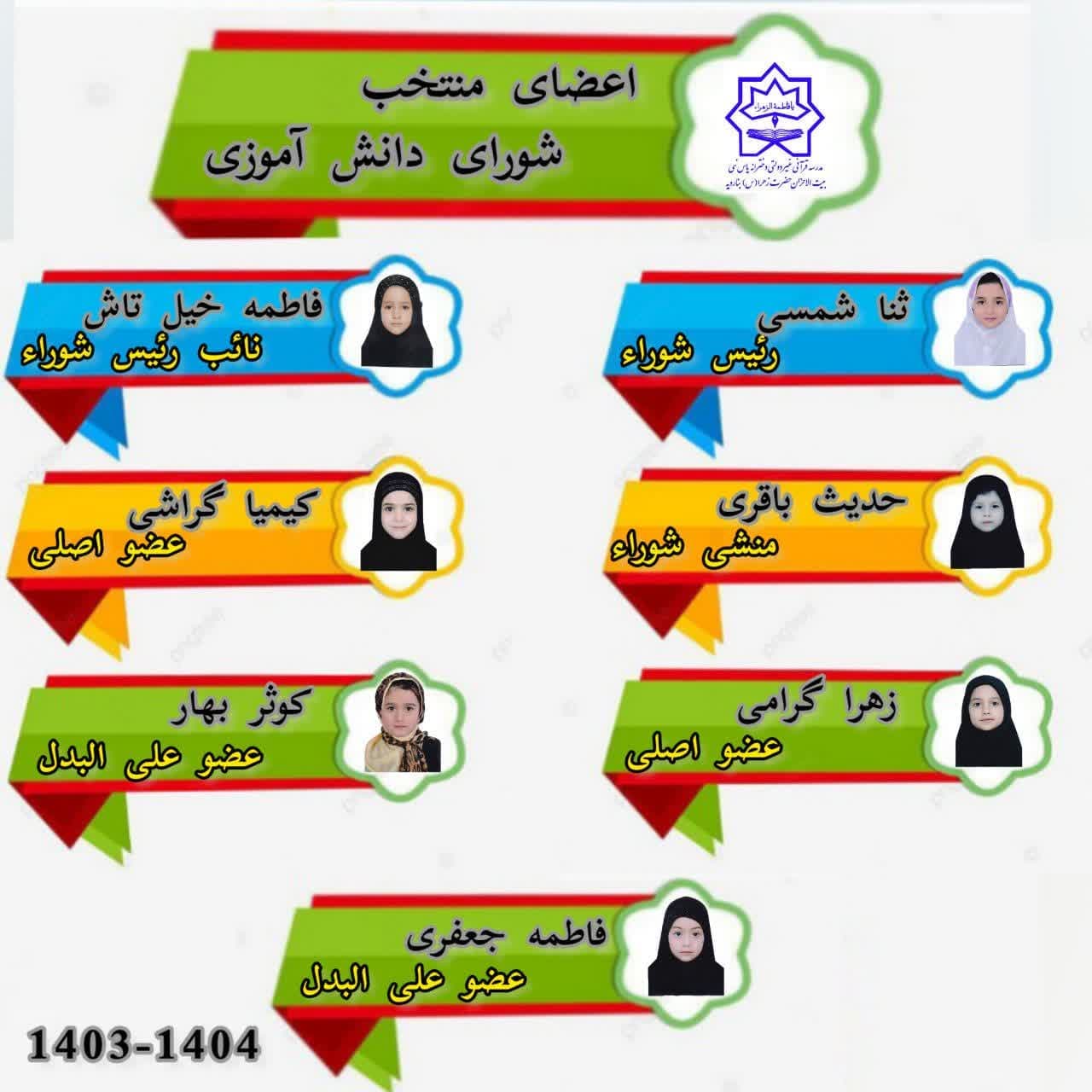 اعلان نتایج انتخابات شورای دانش آموزی مدرسه یاس نبی بیت الاحزان